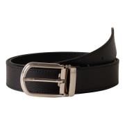 Zwarte Leren Riem Borbonese , Black , Dames