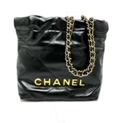 Pre-owned Leather chanel-bags Chanel Vintage , Black , Dames