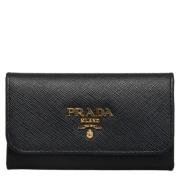 Pre-owned Leather key-holders Prada Vintage , Black , Dames