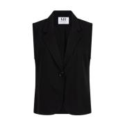 Lizz Gilet Stijlvolle Modieuze Vest Lofty Manner , Black , Dames