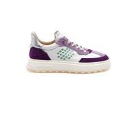 Paarse Sneakers met Leren Details Be Positive , Purple , Dames