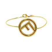 Pre-owned Metal bracelets Fendi Vintage , Yellow , Dames