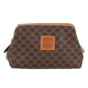 Pre-owned Canvas clutches Celine Vintage , Brown , Dames