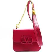 Pre-owned Leather shoulder-bags Valentino Vintage , Pink , Dames