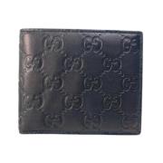 Pre-owned Leather wallets Gucci Vintage , Black , Unisex