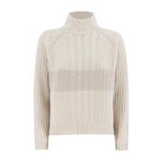 Fijn Garen Turtleneck Jumper Panicale , Beige , Dames