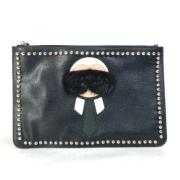 Pre-owned Fur clutches Fendi Vintage , Black , Dames