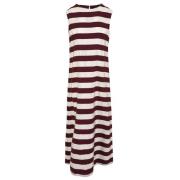 Elegante Beige/Bordeaux Jurk Model 2942 Aspesi , Multicolor , Dames