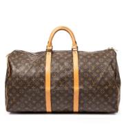 Pre-owned Coated canvas handbags Louis Vuitton Vintage , Brown , Dames