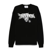 Zwarte Sweater met Logoprint Iceberg , Black , Heren