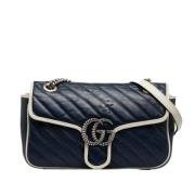 Pre-owned Leather crossbody-bags Gucci Vintage , Blue , Dames