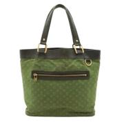 Pre-owned Canvas totes Louis Vuitton Vintage , Green , Dames