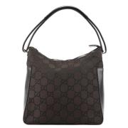 Pre-owned Leather handbags Gucci Vintage , Brown , Dames