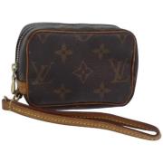 Pre-owned Canvas clutches Louis Vuitton Vintage , Brown , Dames