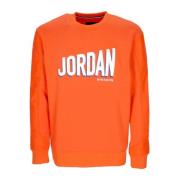 Grafische Fleece Crewneck Rush Oranje/Wit Jordan , Orange , Heren