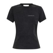 T-shirt met logo Victoria Beckham , Black , Dames