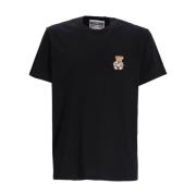 Teddy Bear Appliqué T-shirts en Polos Moschino , Black , Heren