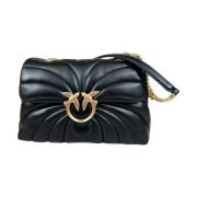 Stijlvolle Leren Tas voor Vrouwen Pinko , Black , Dames