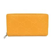 Pre-owned Leather wallets Gucci Vintage , Yellow , Unisex