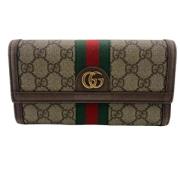 Pre-owned Canvas wallets Gucci Vintage , Brown , Dames