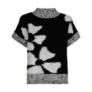 Gezellig Bouclette Kortemouw Pullover Caroline Biss , Black , Dames