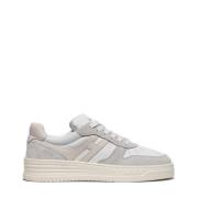 Witte Retro-stijl Sneakers met Beige H Hogan , White , Dames