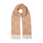 Jacquard Monog Stola Liu Jo , Brown , Dames