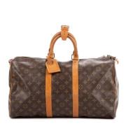 Pre-owned Coated canvas handbags Louis Vuitton Vintage , Brown , Dames