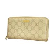 Pre-owned Leather wallets Gucci Vintage , Beige , Unisex