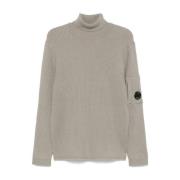 Ribgebreide Coltrui Sweater C.p. Company , Green , Heren