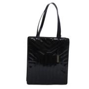 Pre-owned Leather totes Yves Saint Laurent Vintage , Black , Dames