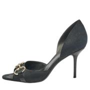 Pre-owned Canvas heels Gucci Vintage , Black , Dames