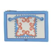 Pre-owned Canvas clutches Valentino Vintage , Blue , Dames