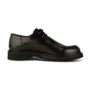 Zwarte leren loafers met elegante vetersluiting Shoe the Bear , Black ...