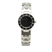 Pre-owned Stainless Steel watches Bvlgari Vintage , Black , Dames