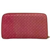 Pre-owned Leather wallets Bottega Veneta Vintage , Pink , Dames