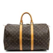 Pre-owned Coated canvas handbags Louis Vuitton Vintage , Brown , Dames