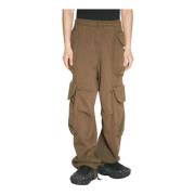 Katoenen Fleece Cargo Broek Entire Studios , Brown , Heren