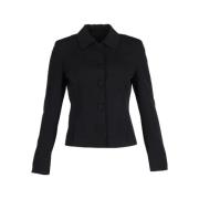 Pre-owned Wool outerwear Prada Vintage , Black , Dames