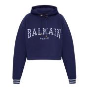 Hoodie Balmain , Blue , Dames