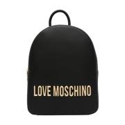 Lettering Rugzak Zwart Love Moschino , Black , Dames