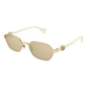 Stijlvolle zonnebril Gg1593S Kleur 002 Gucci , Yellow , Dames