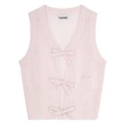 Touwvest in Trendy Stijl Ganni , Pink , Dames