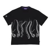 Outline Tee Zwart/Wit Octopus , Black , Heren