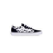 Zwart/Wit Lage Top Sneakers Dierenprint Vans , Black , Heren