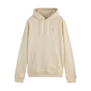 Essential Logo Badge Hoodie Sweatshirt Scotch & Soda , Beige , Heren