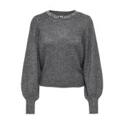 Lange Mouw Pullover Gebreid Only , Gray , Dames