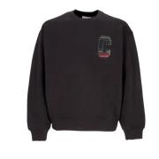 Zwarte Crewneck Sweater Zachte Pasvorm Carhartt Wip , Black , Heren