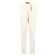 Katoenen Broek met Riem Elastische Tailleband White Sand , White , Her...