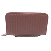 Pre-owned Leather wallets Bottega Veneta Vintage , Pink , Dames